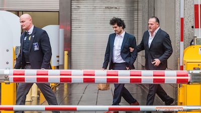 Sam Bankman-Fried, co-founder of FTX Cryptocurrency Derivatives Exchange, departs from court in New York, US, on December 22, 2022. Bloomberg