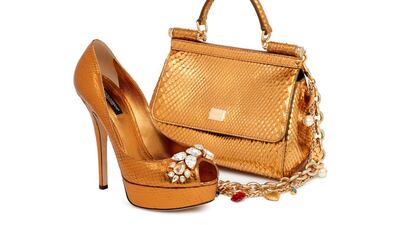 The range includes Middle East-inspired sandals abd bags. Courtesy Dolce & Gabbana