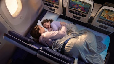 Relax Row by United Airlines is scheduled to be rolled out in 2027. Photo: United Airlines