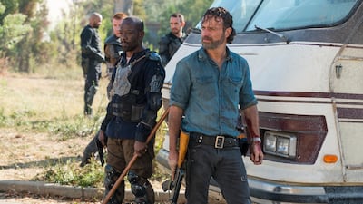 Starz Play's content offering includes The Walking Dead, starring Lennie James as Morgan Jones and Andrew Lincoln as Rick Grimes. Gene Page / AMC