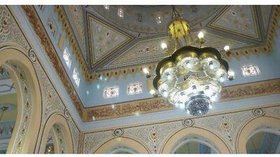 Interior of the dome and main chandelier of the Jumeirah Mosque located on Beach road. Antonie Robertson / The National