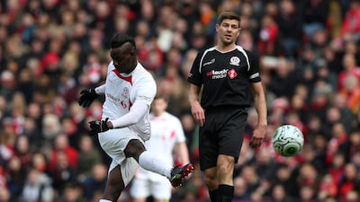 Mario Balotelli scores the opening goal. Chris Brunskill / Getty Images
