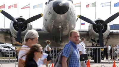 A Douglas DC-3 is on static display at the retro collection pavilion of MAKS 2015. Sergei Chirikov / EPA