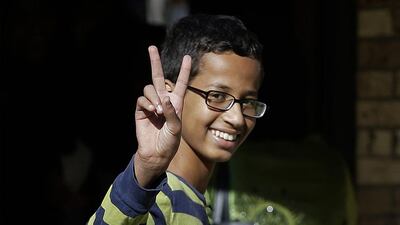 A law firm representing Ahmed Mohamed, 14, sent letters Monday demanding $10m from the city of Irving and $5m from the Irving Independent School District.. LM Otero / AP Photo