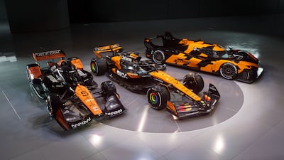 Unraced Mclaren motorsports cars will be available to bid on during Abu Dhabi Collectors' Week. Photo: Sotheby's