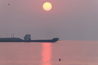 A ship in the Strait of Hormuz off the port city of Bandar Abbas, Iran. Reuters