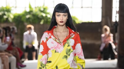 A look from the Valentino Collezione Milano show. Courtesy Valentino