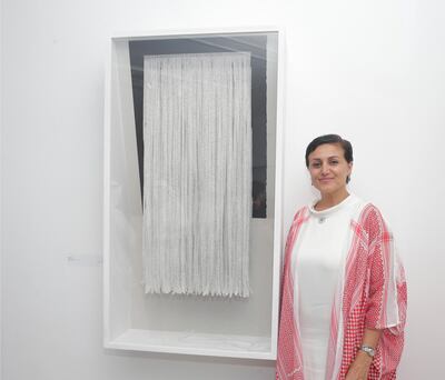 'Liberation' (2018) by Iranian artist Behnoosh Feiz is made up of 473 strips of paper covered with handwritten verses of poetry by Rumi. Courtesy Tashkeel