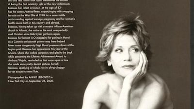 Jane Fonda, seen here in a 2000 Vanity Fair issue, has relied on Sally Hershberger’s services for more than 10 years. Courtesy Sally Hershberger