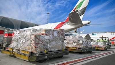 Emirates is to provide more than 100 tonnes of cargo space free of charge across daily flights to Sri Lanka. Photo: Wam
