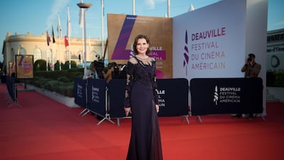 Geena Davis poses on the red carpet during the 45th Deauville American Film Festival where she received an homage, on September 10, 2019. AFP