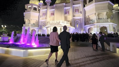 Guests arrive at the Top School Awards 2019 at the Rajmahal Theatre, Dubai. All photos Chris Whiteoak / The National