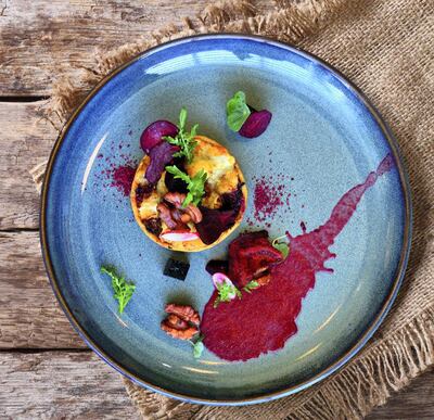 Goats cheese tart. Dubai Eat Well