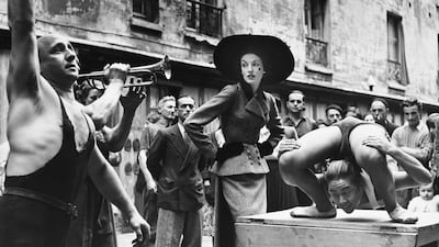 Elise Daniels wearing a suit by Cristobel Balenciaga, Paris, 1948. Photograph by Richard Avedon. Courtesy The Richard Avedon Foundation