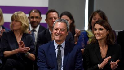 Gavin Esler and Andrea Cooper at the launch of Change UK The Independent Group European election campaign. Getty Images