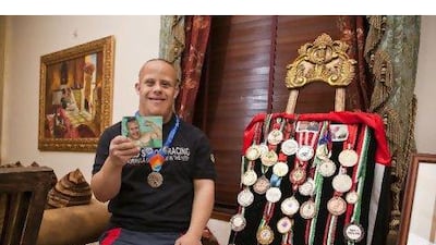 Saif Al Hashmi, who has Down syndrome, has won several medals for swimming at the ParaOlympics and at the World Special Olympics.