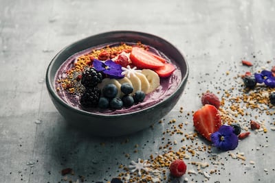 Acai bowl at Gossip Cafe