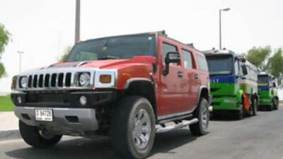 The Hummer H2 is just about as big as anything else on the road.