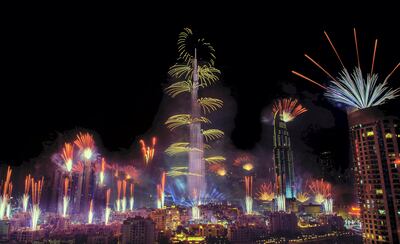 The view of the fireworks from Ce La Vi's bar area. Photo: Ce La Vi Dubai.