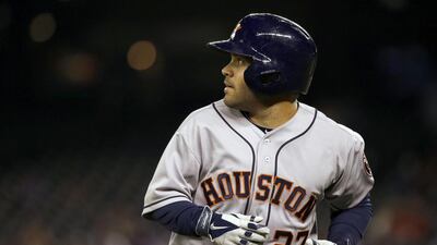 Houston Astros' Jose Altuve has inspired an ordinary team and deserves a look-in for the Most Valuable Player award, according to the columnist. Ted Warren / AP Photo