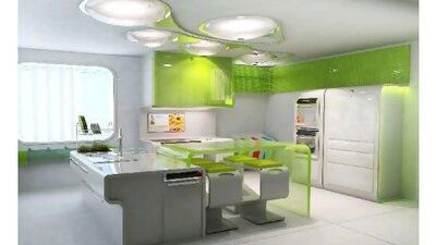 In Tahmineh Mazloomnejadari's Life Is Green, a screen beside the cooker is linked to the internet to allow for social networking.