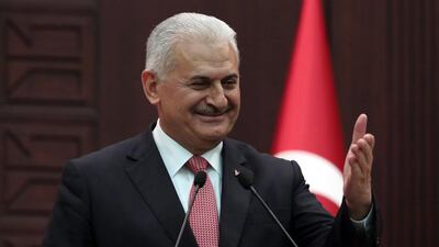 Turkish prime minister Binali Yildirim announces the details of an agreement reached with Israel, in Ankara on June 27, 2016. Burhan Ozbilici / AP Photo