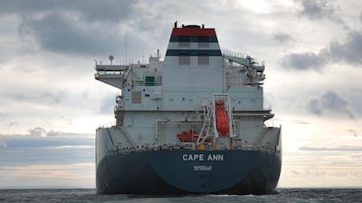 The TotalEnergies Cape Ann LNG terminal anchored in the English Channel off the northern French port city of Le Havre. AFP