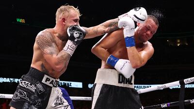 Jake Paul, left, beat Nate Diaz in a boxing match at American Airlines Centre in Texas. USA TODAY Sports