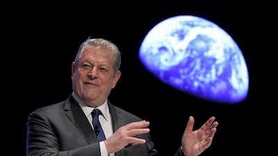 Former US Vice President Al Gore says climate change will lead to 1 billion climate refugees in this century. Satish Kumar for The National