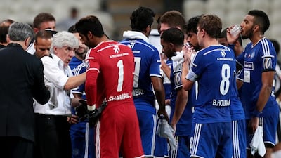 Ivan Jovanovic, in white, has been admired for his homework, and that has translated to results on the pitch for Al Nasr. Christopher Pike / The National