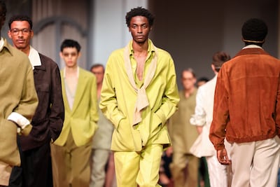 Zegna's show at Dubai Opera. Chris Whiteoak / The National