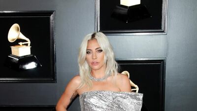 Lady Gaga in Celine at the 61st annual Grammy Awards ceremony in California on February 10, 2019. EPA