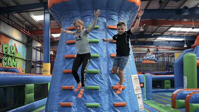 Air Maniax offers 23,000 square feet of inflatable fun for people between 2 and 65 years. Pawan Singh / The National