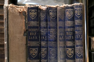 Nusseibeh’s library contains 40,000 books in six languages. Reem Mohammed / The National