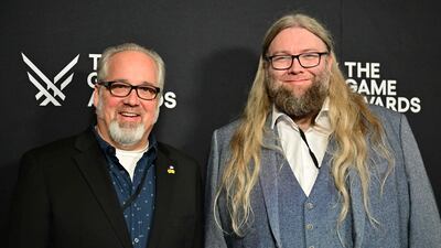 Game developers Luigi Peters and AJ Grand-Scrutton. AFP