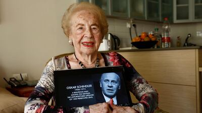 Mimi Reinhardt was the secretary of Oskar Schindler, a German industrialist who saved the lives of hundreds of Jews during the Nazi Holocaust. AFP.