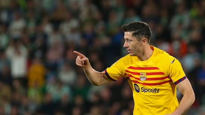 Robert Lewandowski – 9. Put his side ahead to make it 16 league goals, cushioning an Aruajo ball down to shoot. Headed over after 42, then made it 3-0 out of nothing after 65 minutes before assisting the fourth. Four goals in two games against Elche. Booked after 87 minutes. AP
