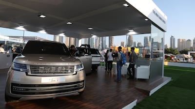 The new Ranger Rover garners attention at No Filter DXB. EPA