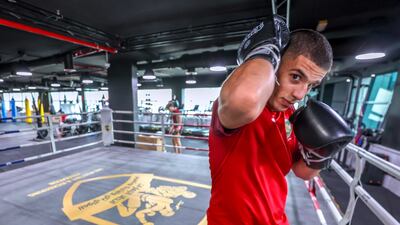 Muaythai UAE champion Mohammed Mardi trains ahead of the inaugural Arab Muaythai Championship in Abu Dhabi. All photos: Victor Besa / The National