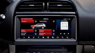 The F-Pace's centre console.