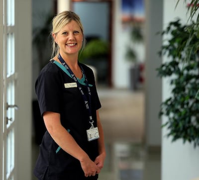 Dru Campbell, head midwife and lactation consultant at HealthBay Polyclinic in Dubai. Satish Kumar / The National