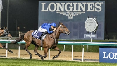 Dream Castle is aiming to follow up this win in the Singspiel Stakes when he races in the Group 2 Al Rashidiya on Thursday. Antonie Robertson/The National