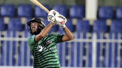 Fujairah's Chirag Suri in action.