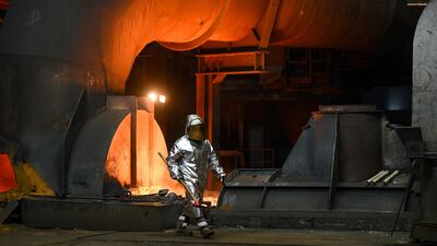 Heavy industries such as steelmaking are a focus of the Industrial Transition Accelerator set up at Cop28 in the UAE. AFP