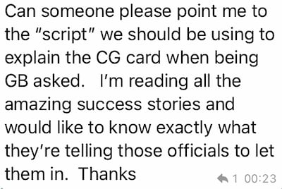 Comments posted on the Vax Control Group Telegram account.