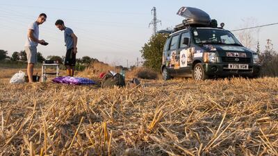 Camping in a watermelon patch, Turkey. Courtesy William Harbidge