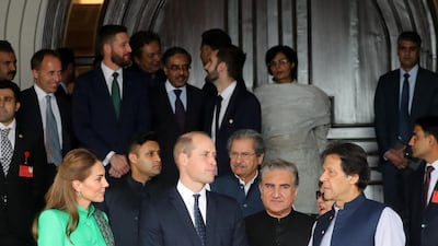 The Duke and Duchess of Cambridge met Imran Khan at his official residence in Islamabad, Pakistan. Getty Images