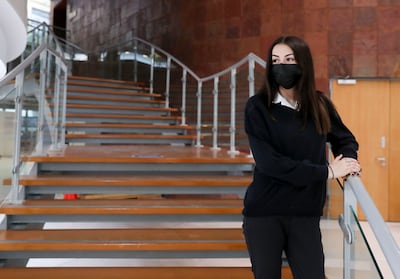 Rhianna McPherson, 17, helped younger pupils to get to grips with school life in the Covid age. Khushnum Bhandari/ The National