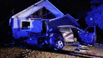 A tornado-damaged home and vehicle in Griffin, Georgia. EPA