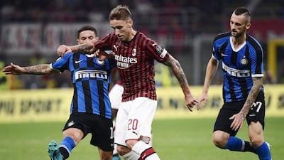 AC Milan's Argentinian midfielder Lucas Biglia in action. AFP